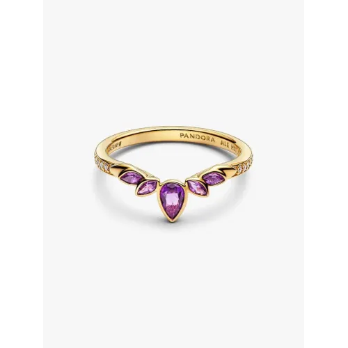 PANDORA BAGUE DISNEY LA REINE DES NEIGES DIADÈME D’ANNA MÉTAL DORÉ À L’OR 14 CARATS