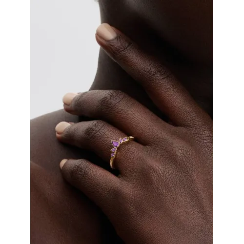 Image montrant la totalité de la Pandora Bague Disney La Reine Des Neiges Diadème D’Anna Métal Doré À L’Or 14 Carats