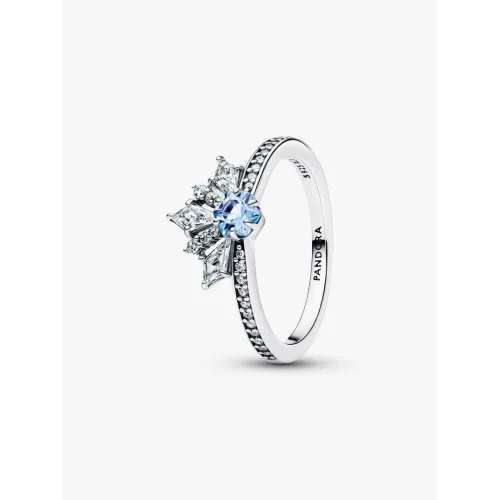 Photo présentant l’intégralité de la Pandora Bague Disney La Reine Des Neiges Diadème D’Elsa Argent Massif