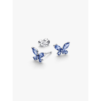 Image montrant la totalité de la Pandora Clous D'Oreilles Papillon Argent Massif