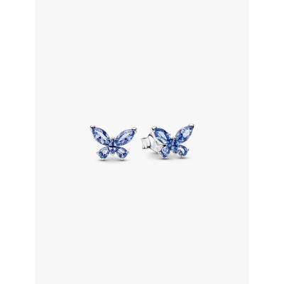 Photo présentant l’intégralité de la Pandora Clous D'Oreilles Papillon Argent Massif