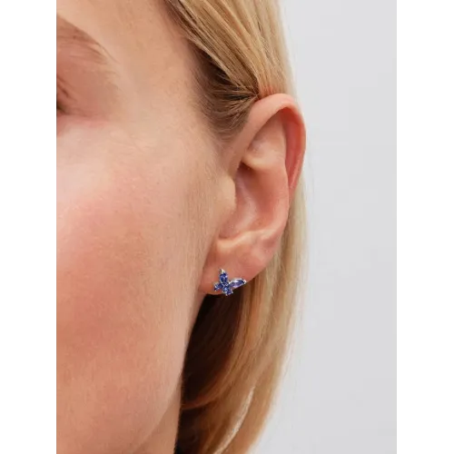 Photo présentant l’intégralité de la Pandora Clous D'Oreilles Papillon Argent Massif