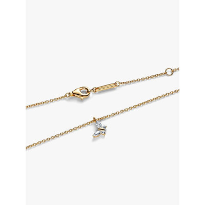 Image montrant la totalité de la Pandora Collier À Pendentif Papillon Métal Doré À L'Or 14 Carats