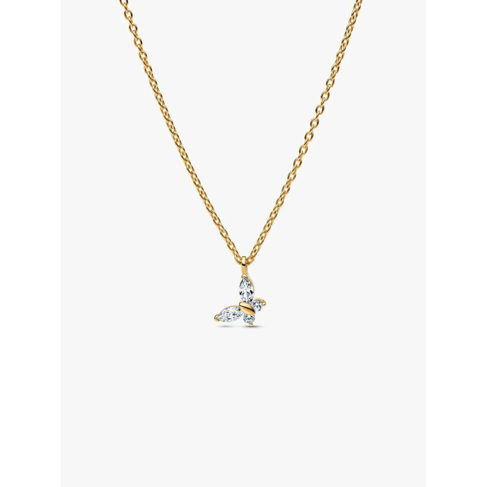 PANDORA COLLIER À PENDENTIF PAPILLON MÉTAL DORÉ À L'OR 14 CARATS