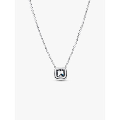 Image montrant la totalité de la Pandora Collier Pendentif Halo Scintillant Argent Massif