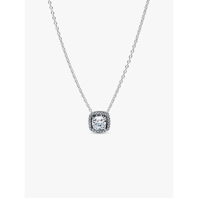 Photo présentant l’intégralité de la Pandora Collier Pendentif Halo Scintillant Argent Massif