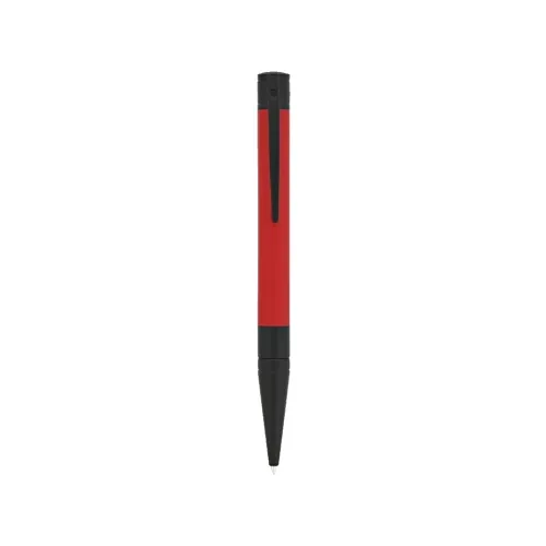 Image capturant l’ensemble du stylo S.T. Dupont Stylo Bille D‑Initial Animation Rouge Mat