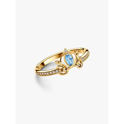 Image montrant la totalité de la Pandora Bague Disney Carrosse De Cendrillon Métal Doré À L'Or 14 Carats