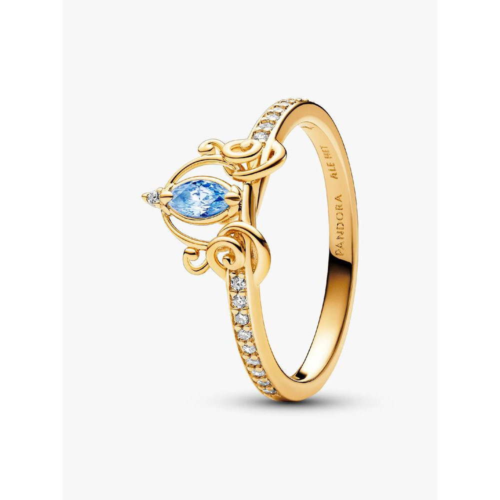 Photo présentant l’intégralité de la Pandora Bague Disney Carrosse De Cendrillon Métal Doré À L'Or 14 Carats