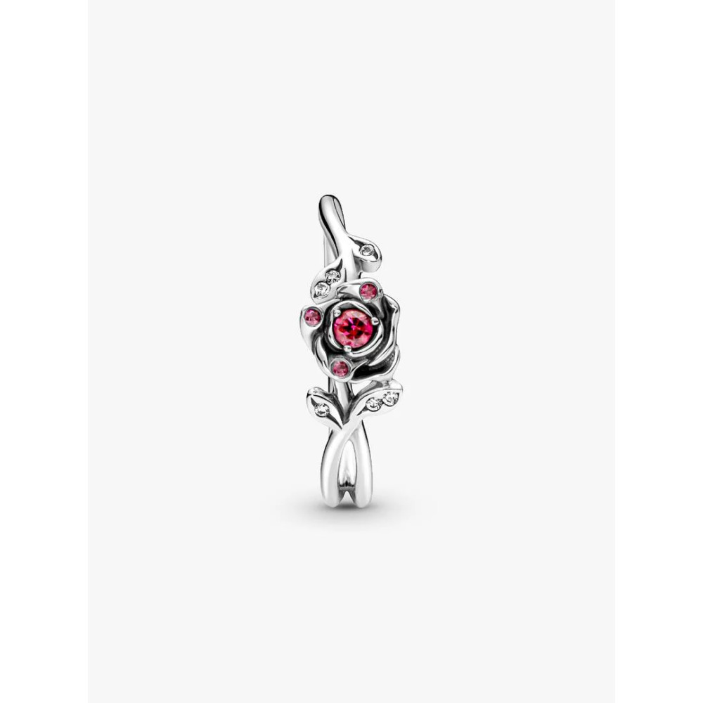 Image montrant la totalité de la Pandora Bague Disney La Belle Et La Bête Rose Argent Massif