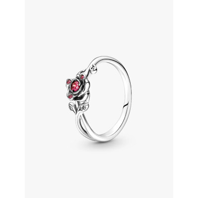 la Pandora Bague Disney La Belle Et La Bête Rose Argent Massif