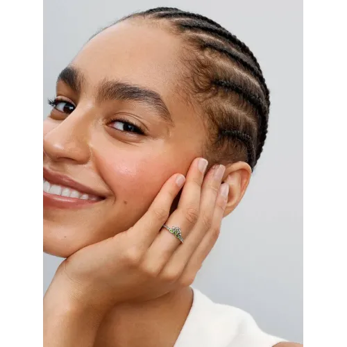 Image montrant la totalité de la Bague Diadème Princesse Disney Tiana Argent Massif