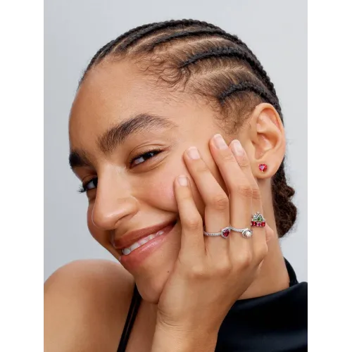 Image montrant la totalité de la Bague Diadème Princesse Disney Tiana Argent Massif