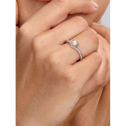 PANDORA BAGUE PERLE DE CULTURE D’EAU DOUCE TRAITÉE PRINCESSE DISNEY ARIELLE COQUILLAGE