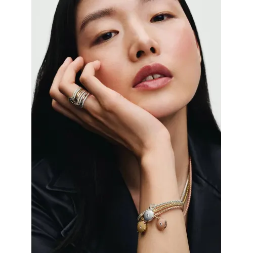 PANDORA BAGUE VAGUE SCINTILLANTE MÉTAL DORÉ À L’OR 14 CARATS