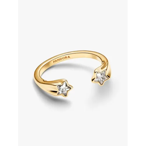 Photo présentant l’intégralité de la Pandora Bague Ouverte Étoiles Filantes Métal Doré À L’Or 14 Carats