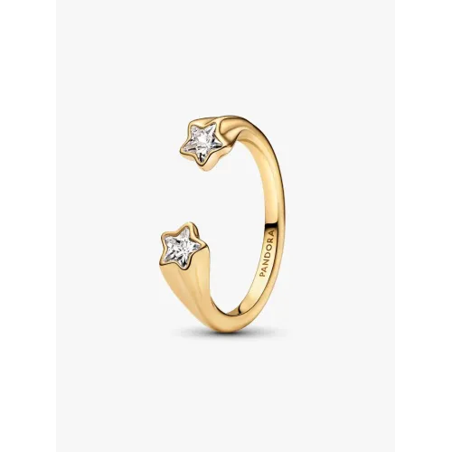 Photo présentant l’intégralité de la Pandora Bague Ouverte Étoiles Filantes Métal Doré À L’Or 14 Carats