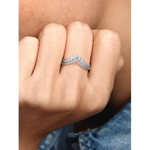 Pandora Bague Vœu Princesse Argent Massif