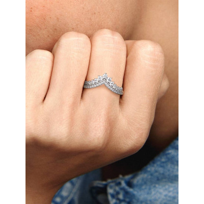 PANDORA BAGUE VŒU PRINCESSE ARGENT MASSIF