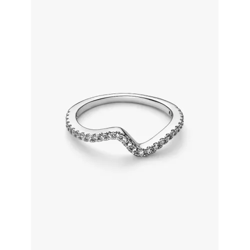 Photo présentant l’intégralité de la Pandora Bague Vague Scintillante Argent Massif