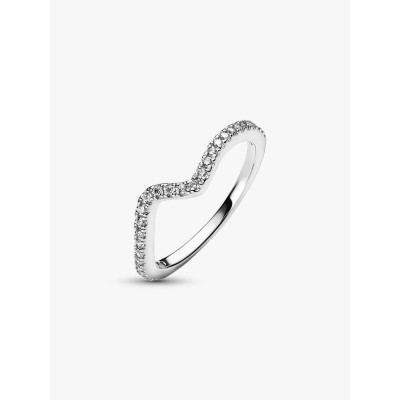 Visuel illustrant l’ensemble de la Pandora Bague Vague Scintillante Argent Massif
