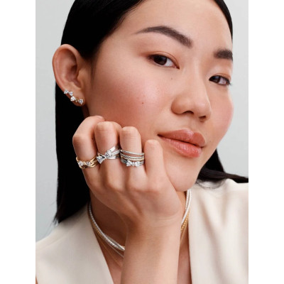 Visuel illustrant l’ensemble de la Pandora Anneau Scintillant Argent Massif