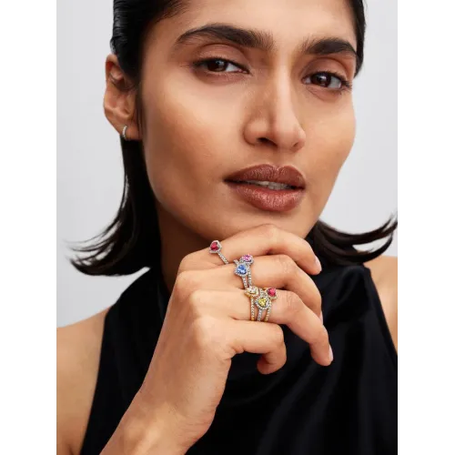 Photo présentant l’intégralité de la Pandora Bague Cœur Rose Surélevé Argent Massif