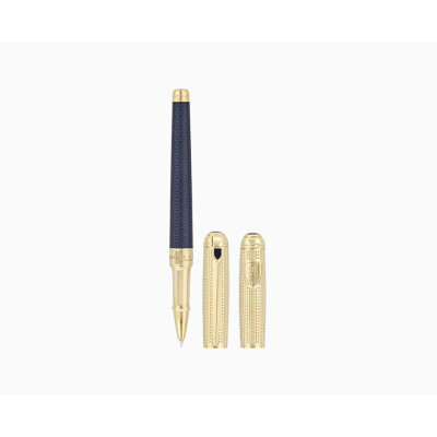 Une photo du corps du S.T. Dupont Coffret Line D Hôtel Particulier Stylo Et Socle avec son capuchon posé à côté