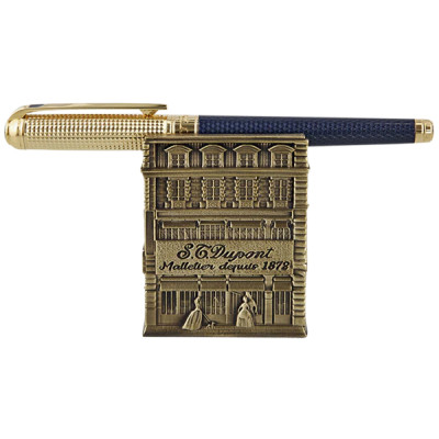 L:e Stylo S.T. Dupont Coffret Line D Hôtel Particulier Stylo sur son socle