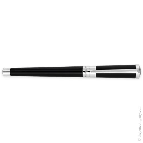 Photo montrant l'intégralité du Stylo S.T. Dupont Stylo Plume Liberté En Laque Noire Et Finitions Palladiées