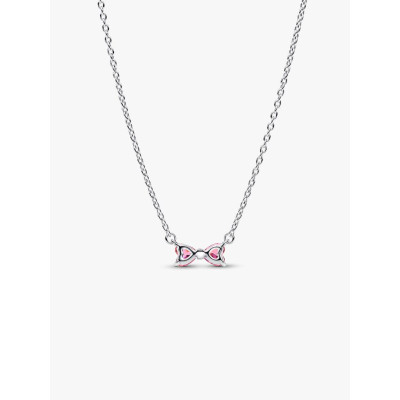 Image montrant la totalité de la Collier à Pendentif Nœud Rose