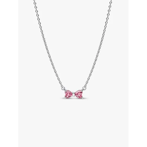 Photo présentant l’intégralité de la Collier à Pendentif Nœud Rose