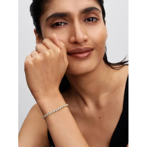 Photo présentant l’intégralité de la Bracelet Rivière Audacieux Scintillant Doré Métal Doré À L’Or 14 Carats