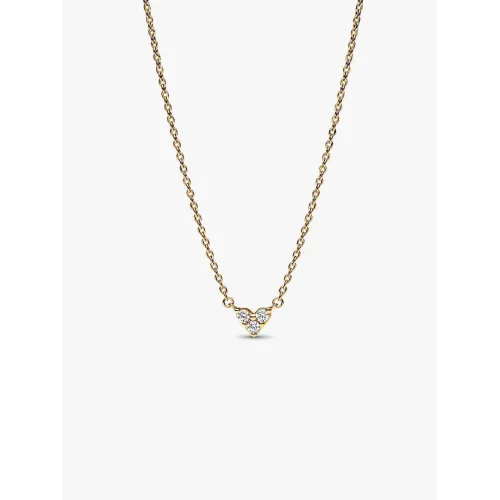 Photo présentant l’intégralité de la Pandora Collier Cœur Triple Pierre