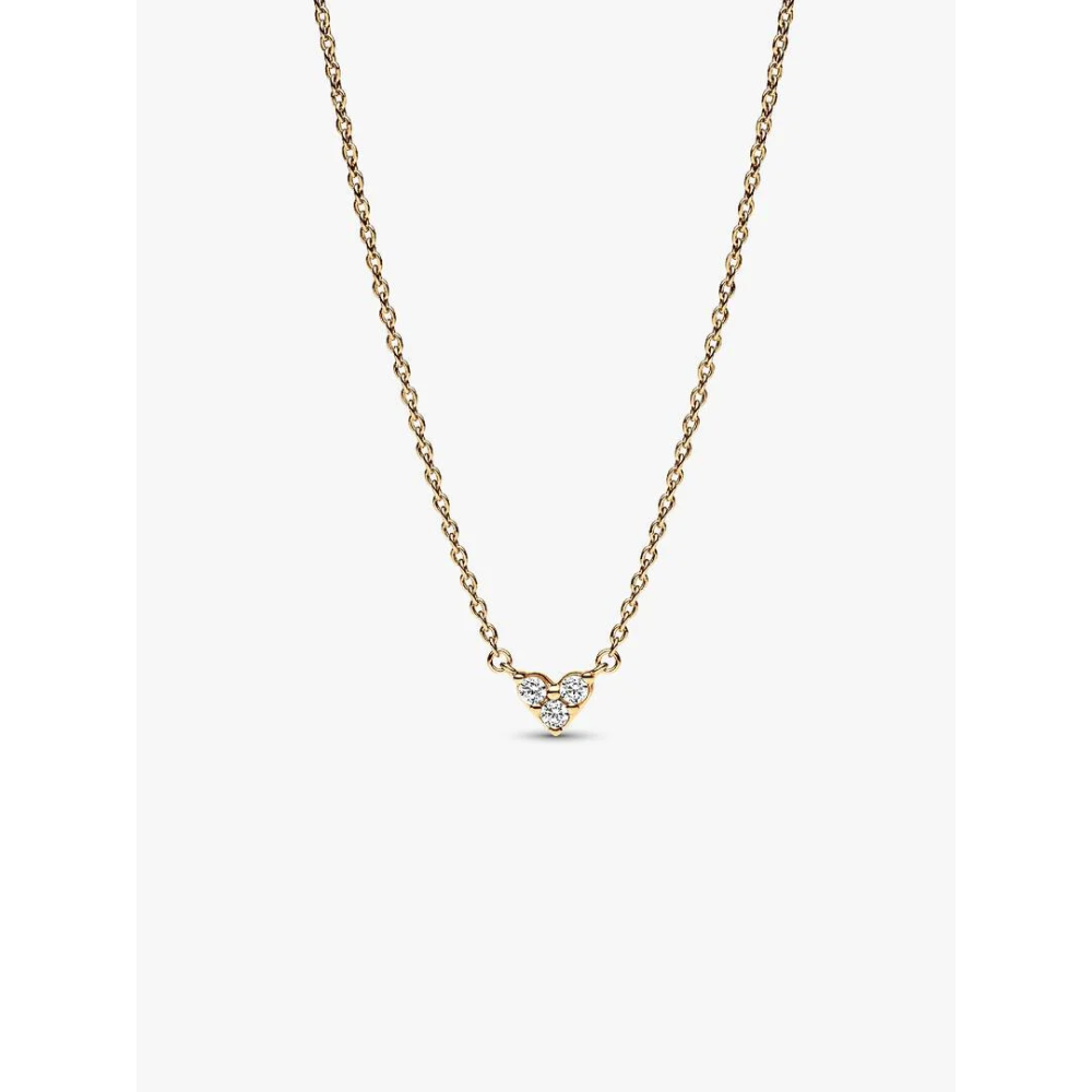 Photo présentant l’intégralité de la Pandora Collier Cœur Triple Pierre