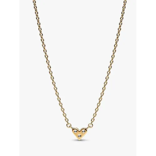 Photo présentant l’intégralité de la Pandora Collier Cœur Triple Pierre
