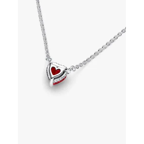 Photo présentant l’intégralité de la Collier Pendant Halo Cœur Scintillant