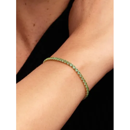 Photo présentant l’intégralité de la Bracelet Rivière Vert Scintillant