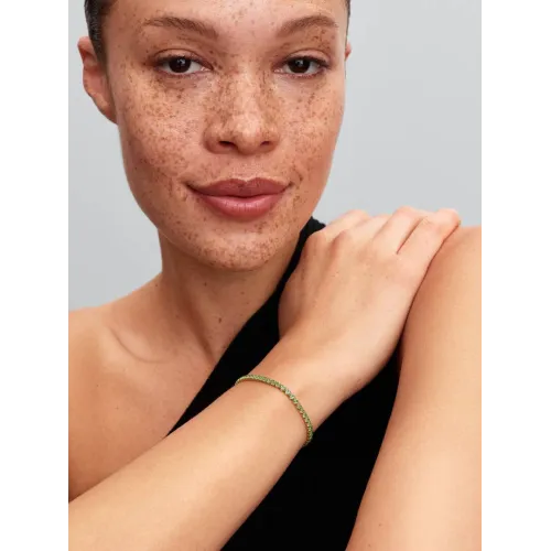 Photo présentant l’intégralité de la Bracelet Rivière Vert Scintillant