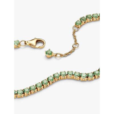 Gros plan de la Bracelet Rivière Vert Scintillant