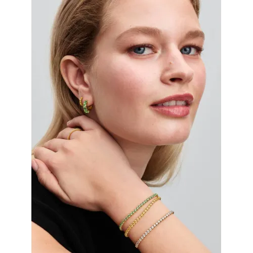 Photo présentant l’intégralité de la Bracelet Rivière Vert Scintillant