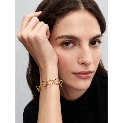 Vue Bracelet Link de Forme Organique sur un mannequin