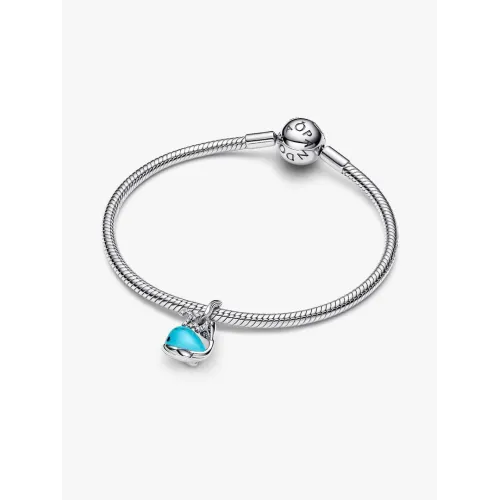 Photo présentant l’intégralité du Charm Pendant Baleine Turquoise