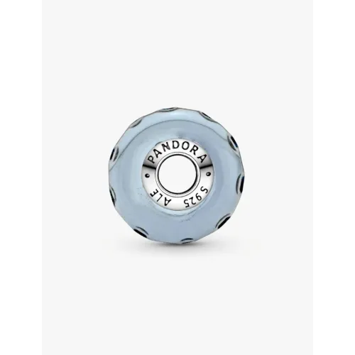 PANDORA CHARM OCÉAN VERRE DE MURANO BLEU FONCÉ ONDULÉ