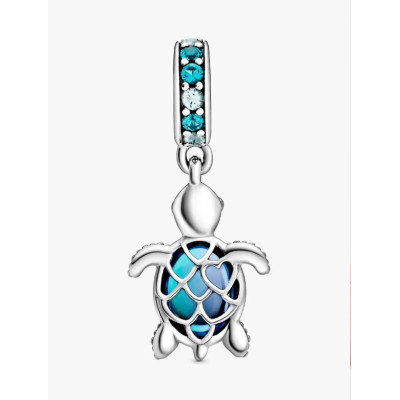 Image montrant la totalité de la Charm Pendant Tortue De Mer Verre De Murano