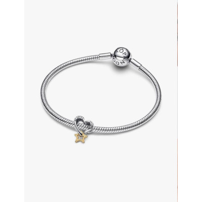 Visuel illustrant l’ensemble de la Charm Verre De Murano Rose Encerclé