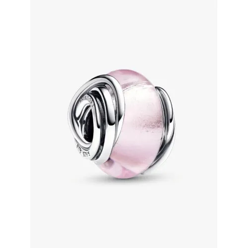 PANDORA CHARM VERRE DE MURANO ROSE ENCERCLÉ