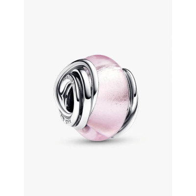 PANDORA CHARM VERRE DE MURANO ROSE ENCERCLÉ