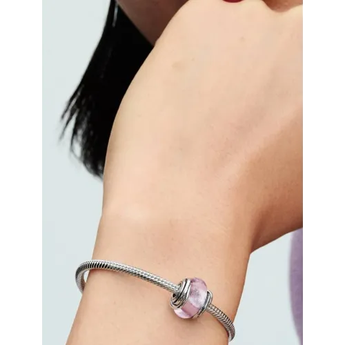 PANDORA CHARM VERRE DE MURANO ROSE ENCERCLÉ