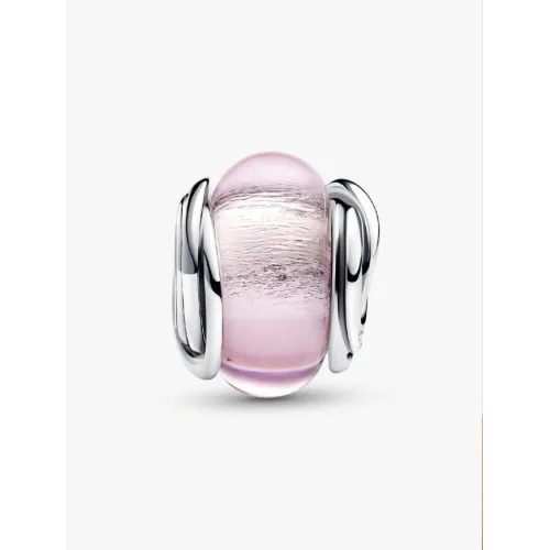 PANDORA CHARM VERRE DE MURANO ROSE ENCERCLÉ